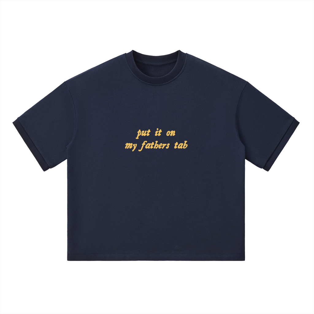 "Fathers Tab" Unisex Heavyweight Boxy T-Shirt