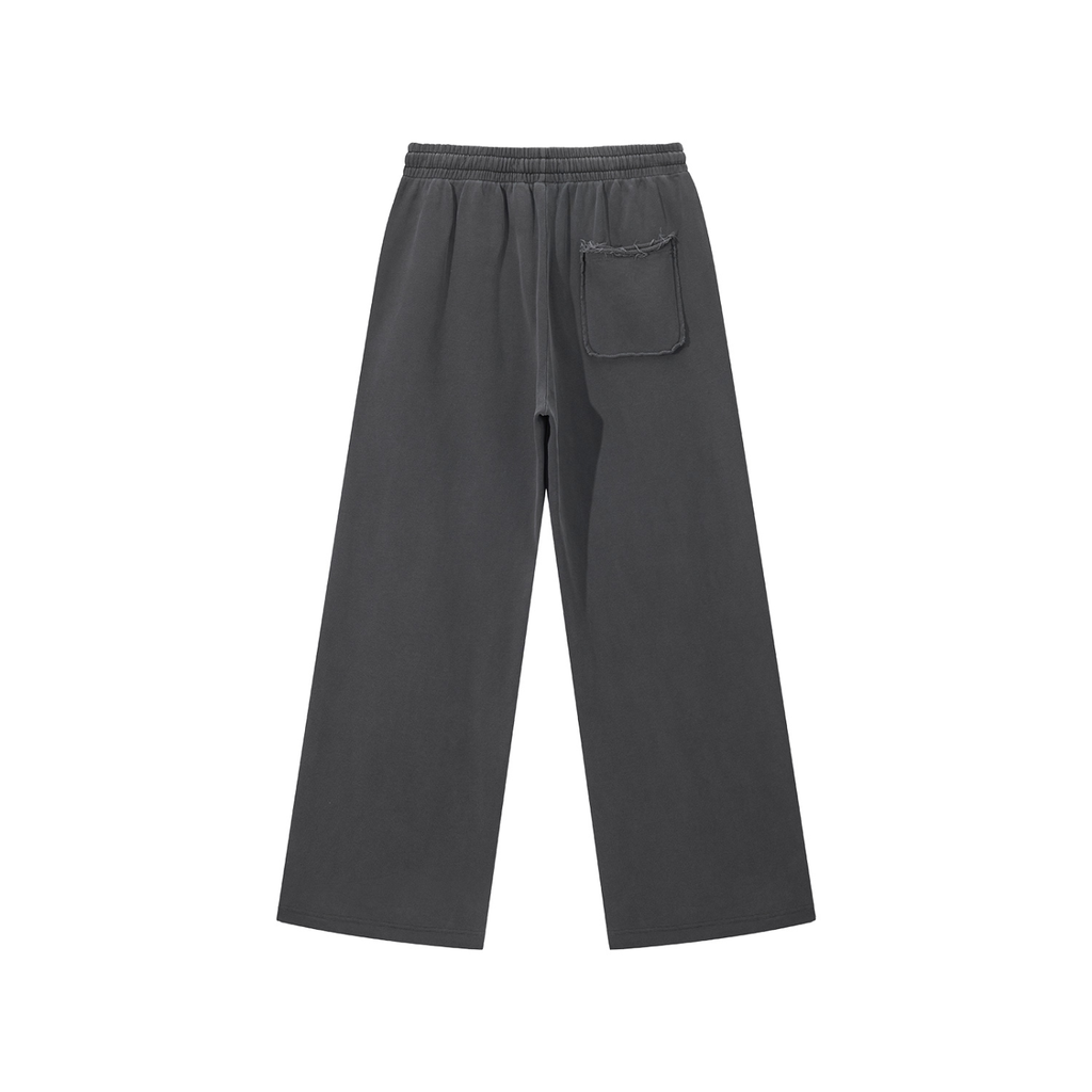 "Found" Snow Washed Raw Edge Sweatpants